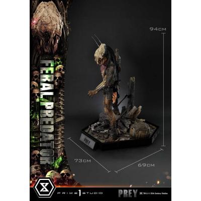Prey (Movie) Estatua Museum Masterline Series 1/3 Feral Predator Deluxe Version 89 cm