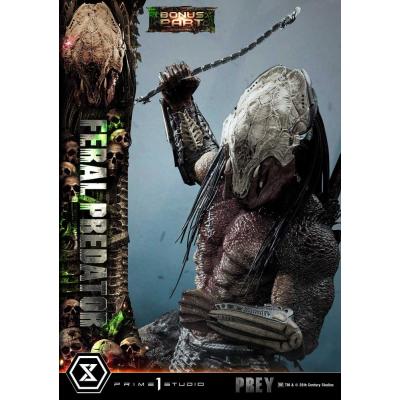 Prey (Movie) Estatua Museum Masterline Series 1/3 Feral Predator Deluxe Bonus Version 89 cm