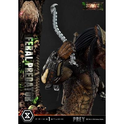 Prey (Movie) Estatua Museum Masterline Series 1/3 Feral Predator Deluxe Bonus Version 89 cm