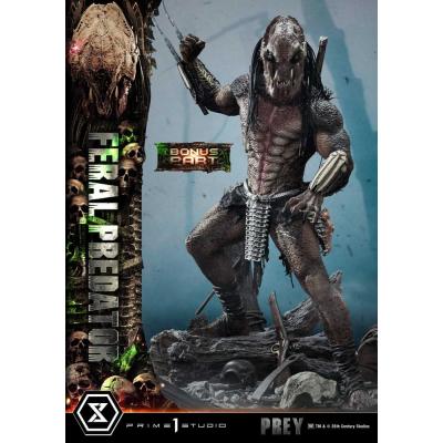 Prey (Movie) Estatua Museum Masterline Series 1/3 Feral Predator Deluxe Bonus Version 89 cm