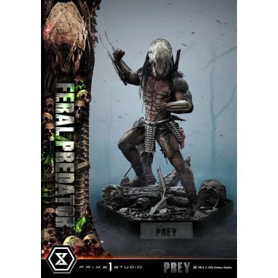 Prey (Movie) Estatua Museum Masterline Series 1/3 Feral Predator Deluxe Bonus Version 89 cm