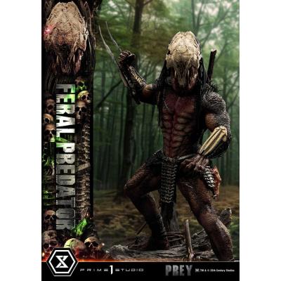 Prey (Movie) Estatua Museum Masterline Series 1/3 Feral Predator Deluxe Bonus Version 89 cm