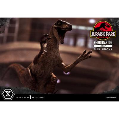 Jurassic Park Estatua Prime Collectibles 1/10 Velociraptor Jump 21 cm
