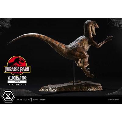 Jurassic Park Estatua Prime Collectibles 1/10 Velociraptor Jump 21 cm