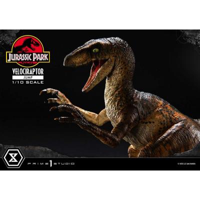 Jurassic Park Estatua Prime Collectibles 1/10 Velociraptor Jump 21 cm