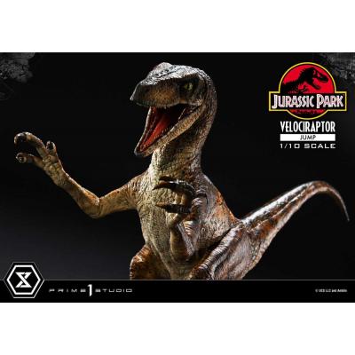 Jurassic Park Estatua Prime Collectibles 1/10 Velociraptor Jump 21 cm