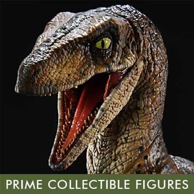 Jurassic Park Estatua Prime Collectibles 1/10 Velociraptor Jump 21 cm