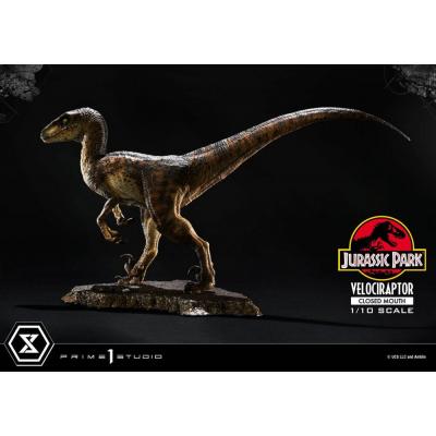 Jurassic Park Estatua Prime Collectibles 1/10 Velociraptor Closed Mouth 19 cm