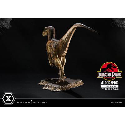 Jurassic Park Estatua Prime Collectibles 1/10 Velociraptor Closed Mouth 19 cm