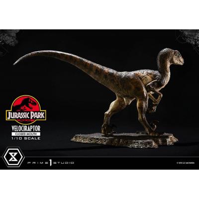 Jurassic Park Estatua Prime Collectibles 1/10 Velociraptor Closed Mouth 19 cm