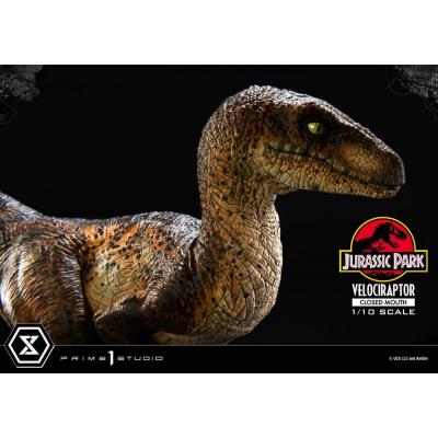 Jurassic Park Estatua Prime Collectibles 1/10 Velociraptor Closed Mouth 19 cm