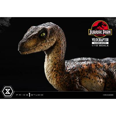 Jurassic Park Estatua Prime Collectibles 1/10 Velociraptor Closed Mouth 19 cm