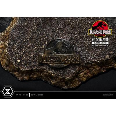 Jurassic Park Estatua Prime Collectibles 1/10 Velociraptor Closed Mouth 19 cm
