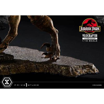 Jurassic Park Estatua Prime Collectibles 1/10 Velociraptor Closed Mouth 19 cm
