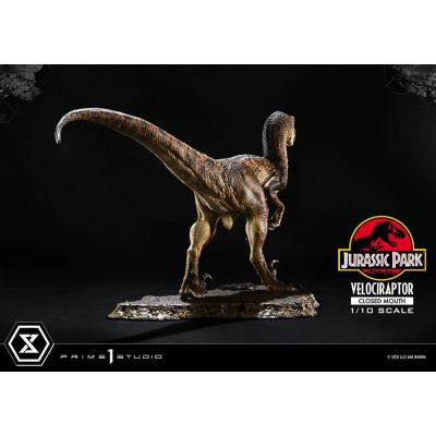 Jurassic Park Estatua Prime Collectibles 1/10 Velociraptor Closed Mouth 19 cm