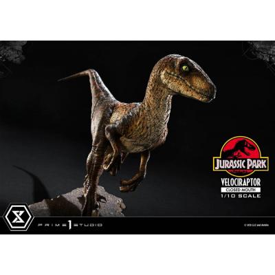 Jurassic Park Estatua Prime Collectibles 1/10 Velociraptor Closed Mouth 19 cm