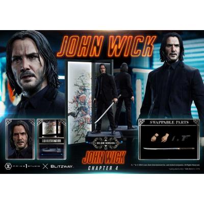 John Wick Chapter 4 Estatua Ultimate Premium Masterline Series 1/4 John Wick Deluxe Bonus Version 54 cm