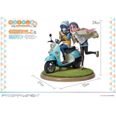 Laid-Back Camp Estatua PVC 1/7 Prisma Wing Nadeshiko Kagamihara & Rin Shima 24 cm