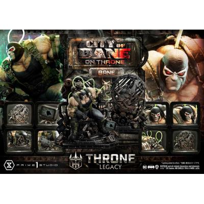 DC Comics Estatua 1/4 Throne Legacy Collection Batman Bane on Throne Deluxe Bonus Version 61 cm