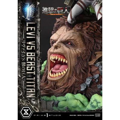 Attack on Titan Estatua Ultimate Premium Masterline Series 1/4 Levi Versus Beast Titan 73 cm