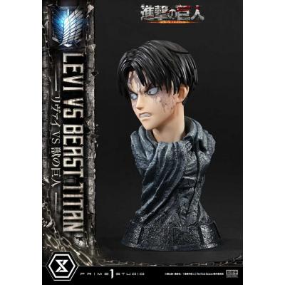 Attack on Titan Estatua Ultimate Premium Masterline Series 1/4 Levi Versus Beast Titan Bonus Version 73 cm