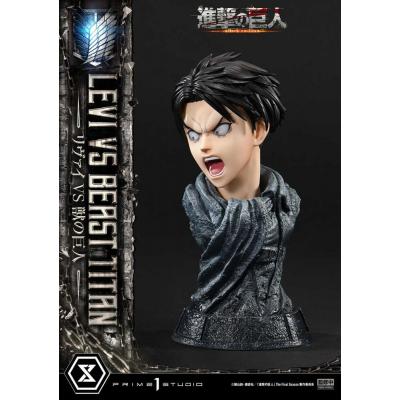 Attack on Titan Estatua Ultimate Premium Masterline Series 1/4 Levi Versus Beast Titan Bonus Version 73 cm