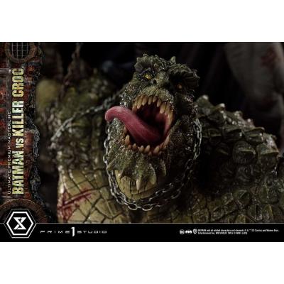 Batman Estatua Ultimate Premium Masterline Series Batman Versus Killer Croc 71 cm