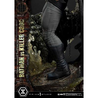 Batman Estatua Ultimate Premium Masterline Series Batman Versus Killer Croc 71 cm