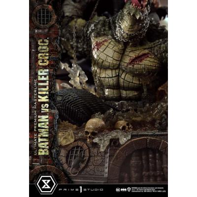 Batman Estatua Ultimate Premium Masterline Series Batman Versus Killer Croc 71 cm