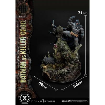 Batman Estatua Ultimate Premium Masterline Series Batman Versus Killer Croc Deluxe Version 71 cm
