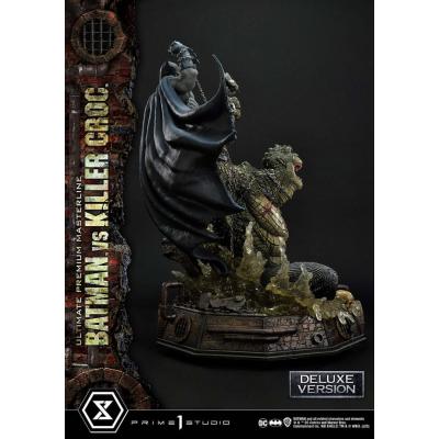 Batman Estatua Ultimate Premium Masterline Series Batman Versus Killer Croc Deluxe Version 71 cm