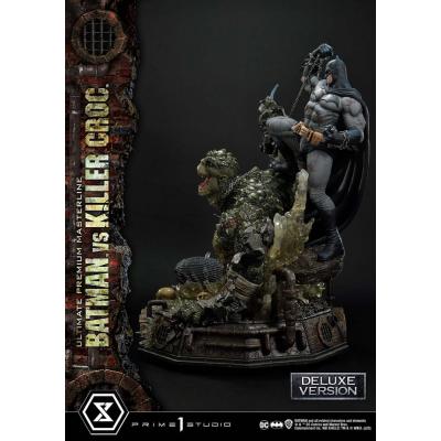 Batman Estatua Ultimate Premium Masterline Series Batman Versus Killer Croc Deluxe Version 71 cm