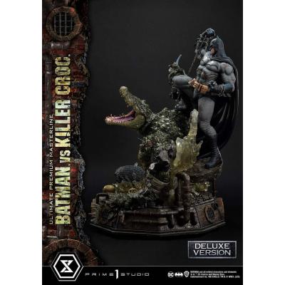 Batman Estatua Ultimate Premium Masterline Series Batman Versus Killer Croc Deluxe Version 71 cm