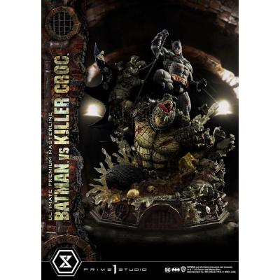 Batman Estatua Ultimate Premium Masterline Series Batman Versus Killer Croc Deluxe Version 71 cm