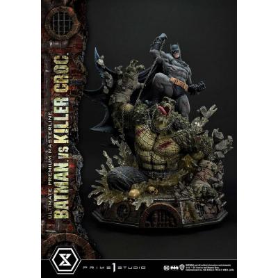 Batman Estatua Ultimate Premium Masterline Series Batman Versus Killer Croc Deluxe Version 71 cm