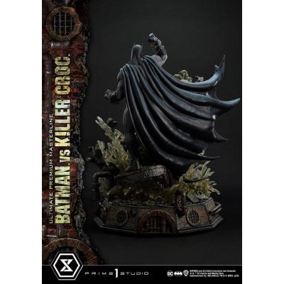 Batman Estatua Ultimate Premium Masterline Series Batman Versus Killer Croc Deluxe Version 71 cm
