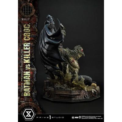 Batman Estatua Ultimate Premium Masterline Series Batman Versus Killer Croc Deluxe Version 71 cm