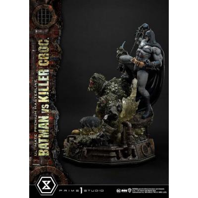 Batman Estatua Ultimate Premium Masterline Series Batman Versus Killer Croc Deluxe Version 71 cm