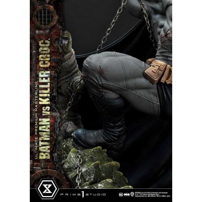 Batman Estatua Ultimate Premium Masterline Series Batman Versus Killer Croc Deluxe Version 71 cm