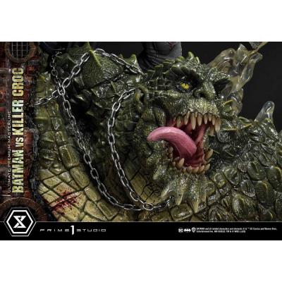Batman Estatua Ultimate Premium Masterline Series Batman Versus Killer Croc Deluxe Version 71 cm