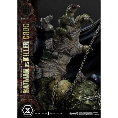Batman Estatua Ultimate Premium Masterline Series Batman Versus Killer Croc Deluxe Version 71 cm