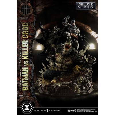 Batman Estatua Ultimate Premium Masterline Series Batman Versus Killer Croc Deluxe Bonus Version 71 cm