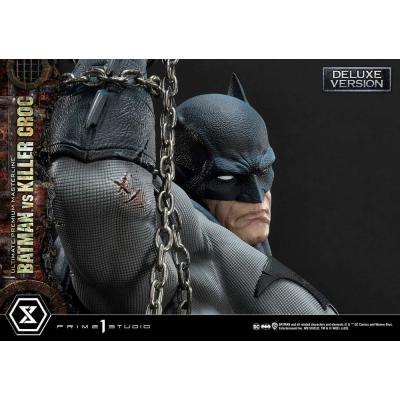 Batman Estatua Ultimate Premium Masterline Series Batman Versus Killer Croc Deluxe Bonus Version 71 cm