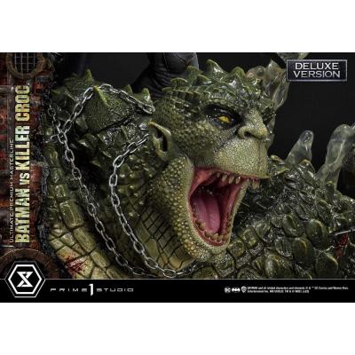 Batman Estatua Ultimate Premium Masterline Series Batman Versus Killer Croc Deluxe Bonus Version 71 cm