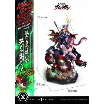 Gurren Lagann Estatua Ultimate Premium Masterline Series 1/4 Kamina, Simon & Yoko with Lagann 97 cm