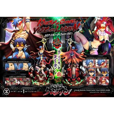 Gurren Lagann Estatua Ultimate Premium Masterline Series 1/4 Kamina, Simon & Yoko with Lagann Deluxe Version 97 cm