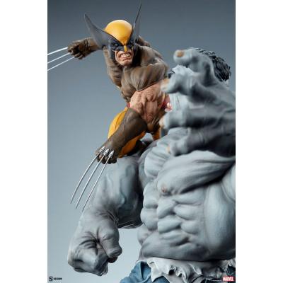 Marvel Estatua Grey Hulk vs Wolverine 58 cm