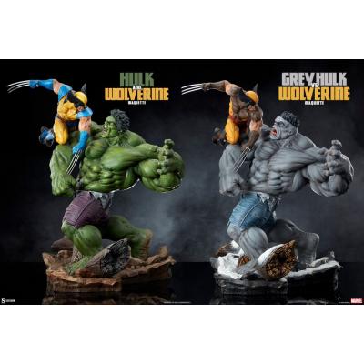 Marvel Estatua Grey Hulk vs Wolverine 58 cm