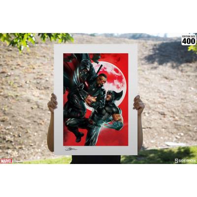 Marvel Litografia Wolverine vs Blade 46 x 61 cm - sin marco