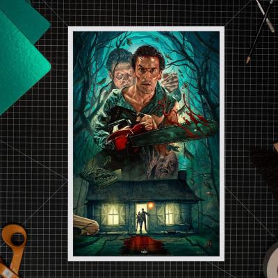Evil Dead 2 Litografia Ash Williams 46 x 61 cm - sin marco